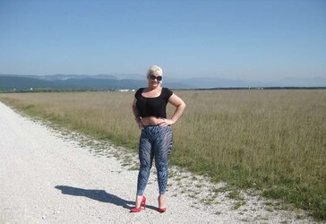 Nylons and High High-Heeled Slippers Outdoor