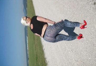 Nylons and High High-Heeled Slippers Outdoor