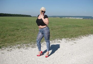 Nylons and High High-Heeled Slippers Outdoor