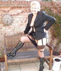 Anita filthy british whore in garden