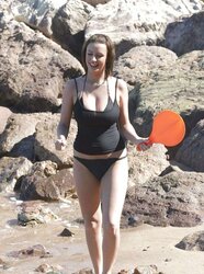 Lucy Pinder and Sophie Howard nude on a beach