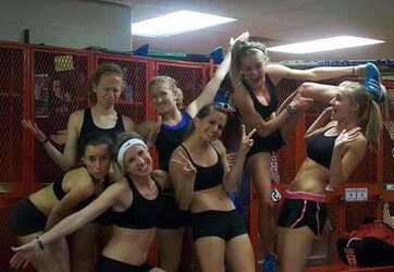 Crazy teenager girlfriends testing their bods