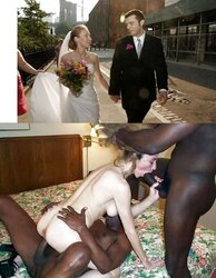 Wedding night with big black cock