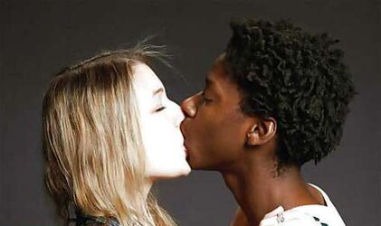 Bi-Racial smooching
