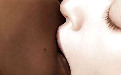 Bi-Racial smooching