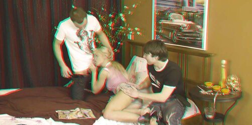 Porn Films 3D - Seduced platinum-blonde fellates hard-ons