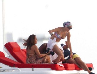 Jennifer Lopez Celebrating her bday in Miami BATHING SUIT Top