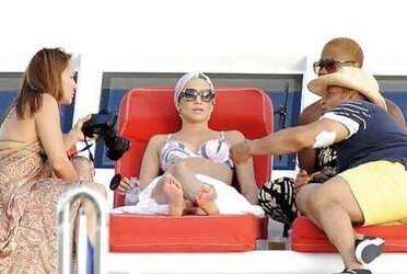 Jennifer Lopez Celebrating her bday in Miami BATHING SUIT Top