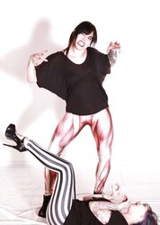 My sis and her gf, jaw-dropping, leggings, stockings, latex,
