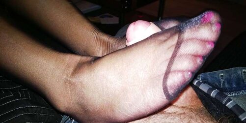 Tights, footjob, watch thrue, blowage