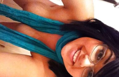Big-Chested Stunner takes some selfshots