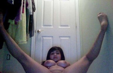Big-Chested Stunner takes some selfshots