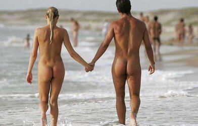 Older Beach Nudists