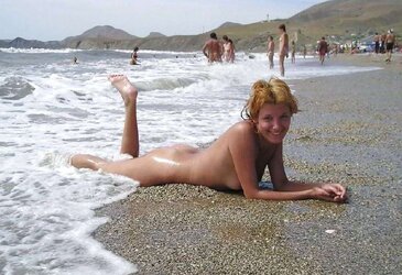 Older Beach Nudists