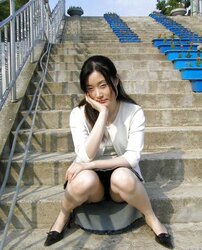 Korean gal naked in public