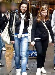 Handsome girly-girl teenager ladies have joy
