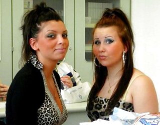 Handsome girly-girl teenager ladies have joy