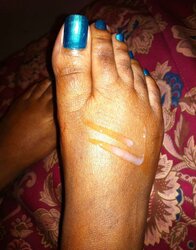 Teal Blue Toes Footjob