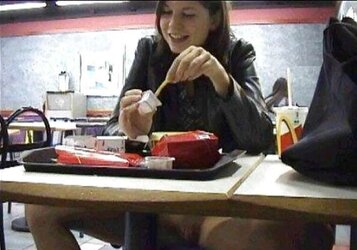 Up mini-skirt, no thong, downblouse mix up three (Camaster)