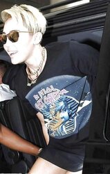 Miley Cyrus Magnificent slide upskirt shopping in London July