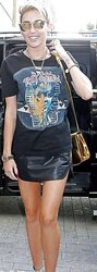 Miley Cyrus Magnificent slide upskirt shopping in London July