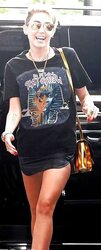 Miley Cyrus Magnificent slide upskirt shopping in London July
