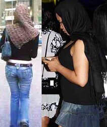 Outdoor jilbab hijab niqab arab turkish tudung turban mallu