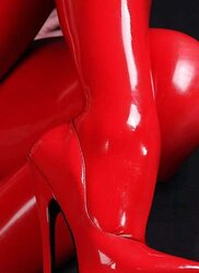 In crimson ....