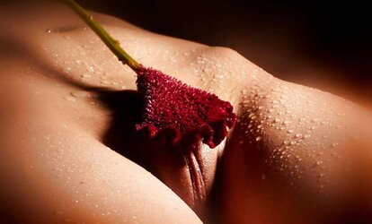 In crimson ....