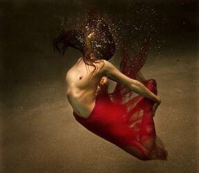 In crimson ....