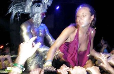 Downblouse bosom luxurious teenager orbs