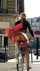 Upskirt Bicycle And Bike