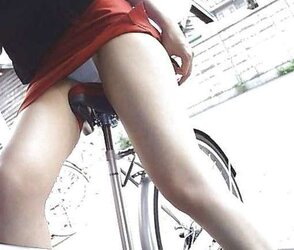 Upskirt Bicycle And Bike