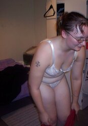 Sarah Anne disrobes, stretches, and plays.