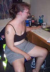 Sarah Anne disrobes, stretches, and plays.