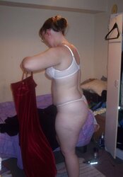Sarah Anne disrobes, stretches, and plays.