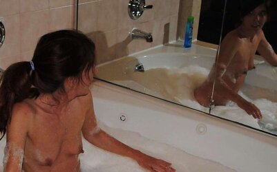 Enormous Nips In Warm Bath