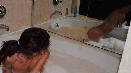 Enormous Nips In Warm Bath