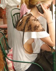 The Hottest - downblouse, down half-shirt, nip slide, nipple glide