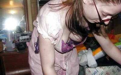 The Hottest - downblouse, down half-shirt, nip slide, nipple glide