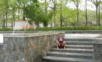 Super-Fucking-Hot Asian Mom Public Naked