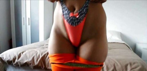 HUGE BUTT LEGGINGS ORANGE ARSE PANTY ARSE IDOLIZE SCREENS