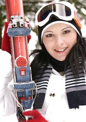 Stellar naked norwegian lady in snow