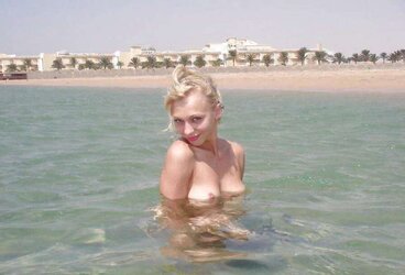 Russian lady on the beach