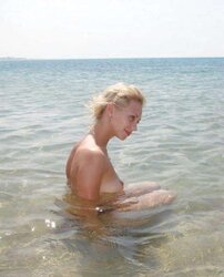 Russian lady on the beach