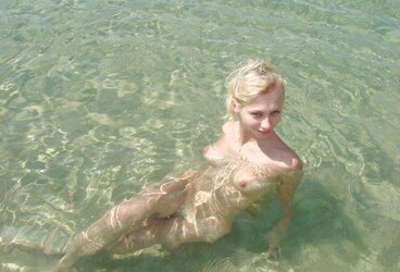 Russian lady on the beach
