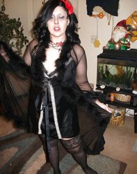 Gal Satin, Sheer Fluffy bathrobe dark-hued nightie