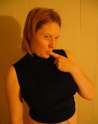 Ash-Blonde plumper buxom woman part
