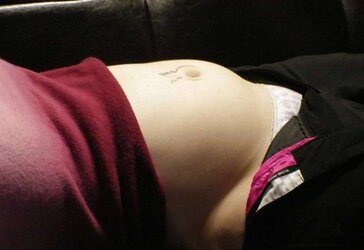 Ash-Blonde plumper buxom woman part