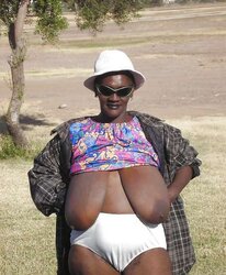 EBONY black amteurs gigantic breasts undies fur covered twats